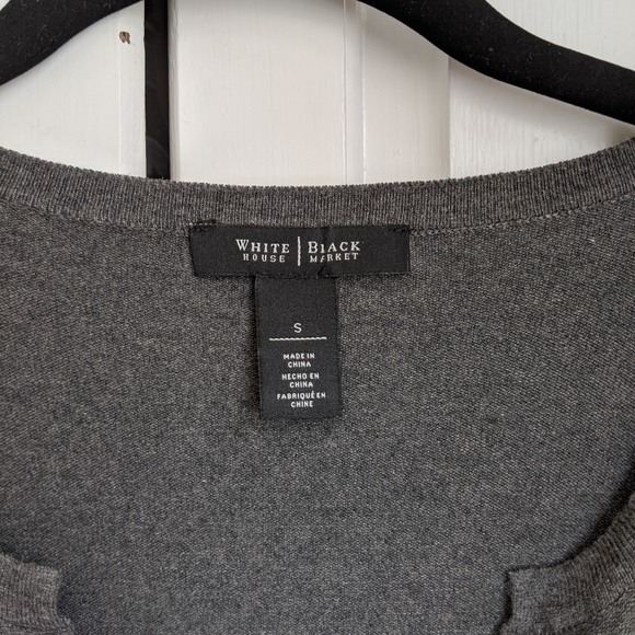 White House Black Market Grey Sweater - Picture 6 of 6